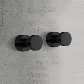 Bathroom Hook Pair of Matte Black Hooks, Modern Nameeks NCB118